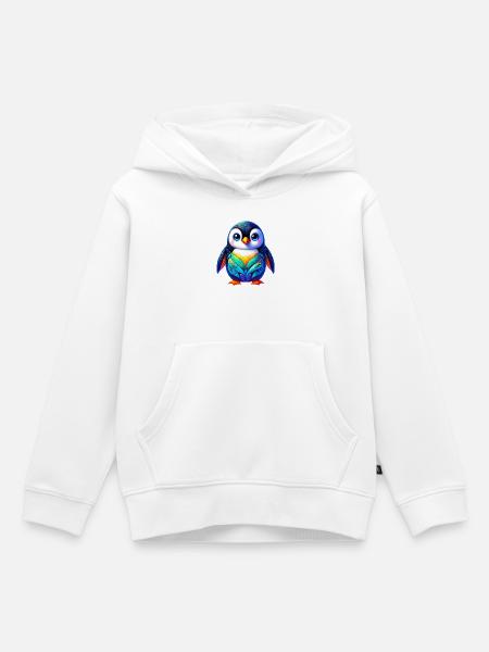 Pinguin - Kinder Premium Organic Hoodie - Weiß