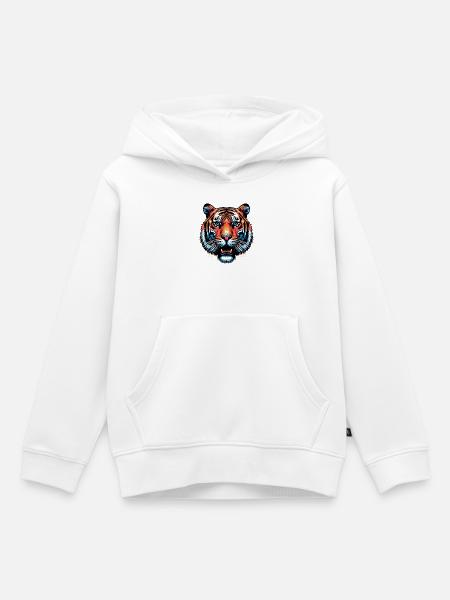 Tiger - Kinder Premium Organic Hoodie - Weiß