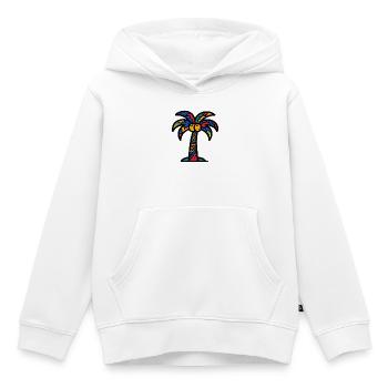 Palme - Kinder Premium Organic Hoodie - Weiß - Vorne - AI Model Kid Female (0cm)