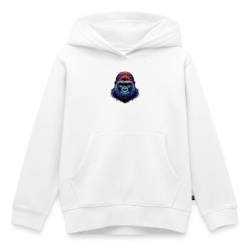 Gorilla - Kinder Premium Organic Hoodie - Weiß - Vorne - AI Model Kid Female (0cm)