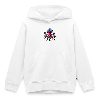 Pieuvre - Sweat Premium à capuche enfant bio - blanc - Devant - AI Model Kid Female (0cm)