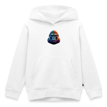 Gorilla - Kinder Premium Organic Hoodie - Weiß - Vorne - AI Model Kid Female (0cm)