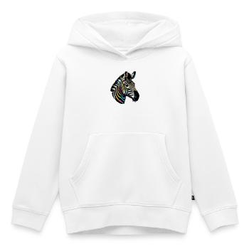 Zebra - Kinder Premium Organic Hoodie - Weiß - Vorne - AI Model Kid Female (0cm)