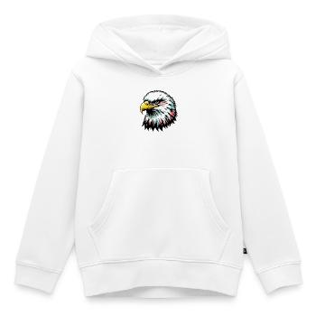 Adler - Kinder Premium Organic Hoodie - Weiß - Vorne - AI Model Kid Female (0cm)