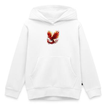 Roter Phönix - Kinder Premium Organic Hoodie - Weiß - Vorne - AI Model Kid Female (0cm)