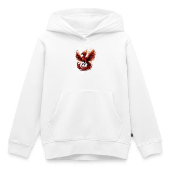 Roter Phönix - Kinder Premium Organic Hoodie - Weiß - Vorne - AI Model Kid Female (0cm)