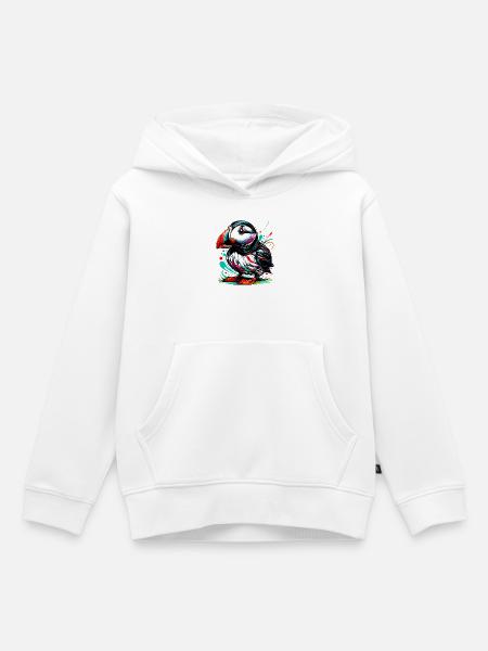Papageitaucher - Kinder Premium Organic Hoodie - Weiß