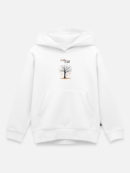 Kahler Baum „Herbstverliebt“ Humor - Kinder Premium Organic Hoodie - Weiß