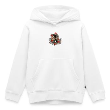Cowboy Hearts : un poème de bottes et de fleurs. - Sweat Premium à capuche enfant bio - blanc - Devant - AI Model Kid Female (0cm)