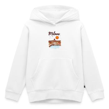 Milan Skyline – la métropole italienne de la mode et du design - Sweat Premium à capuche enfant bio - blanc - Devant - AI Model Kid Female (0cm)
