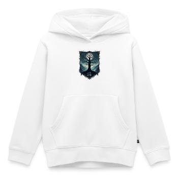 Wo Metall auf Mythos trifft ! - Kinder Premium Organic Hoodie - Weiß - Vorne - AI Model Kid Female (0cm)