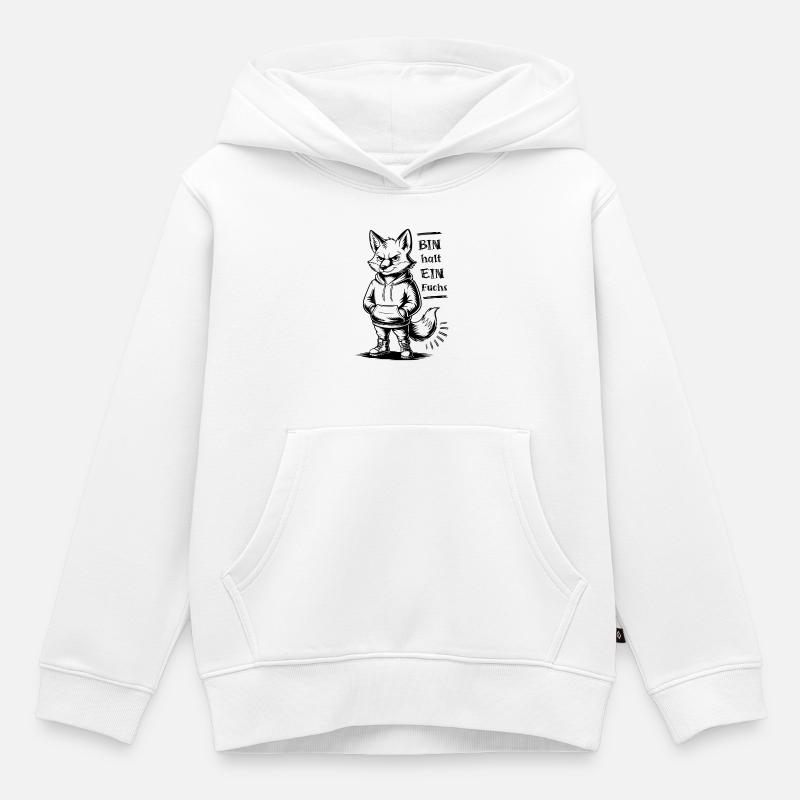 Bin halt ein Fuchs - Kinder Premium Organic Hoodie - Weiß