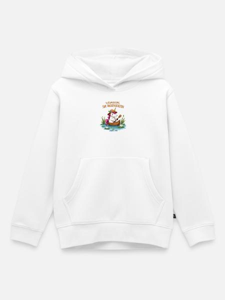Einhorn Kanufahrt - Kinder Premium Organic Hoodie - Weiß