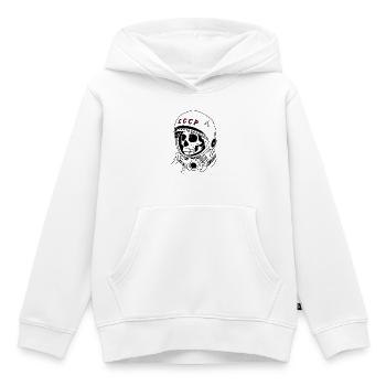 Crâne d'astronaute soviétique - Sweat Premium à capuche enfant bio - blanc - Devant - AI Model Kid Female (0cm)