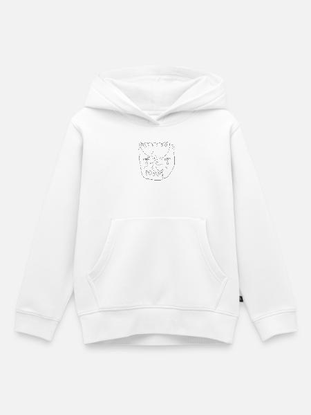 Lustiges Gesicht - Kinder Premium Organic Hoodie - Weiß