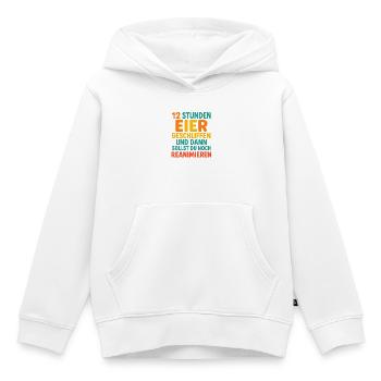 12 Stunden dienst - Kinder Premium Organic Hoodie - Weiß - Vorne - AI Model Kid Female (0cm)