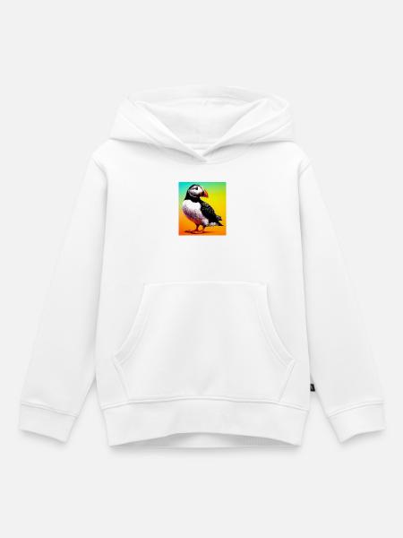 Papageitaucher - Kinder Premium Organic Hoodie - Weiß
