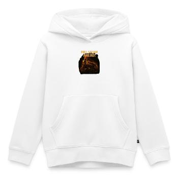 Dampflok, Motiv mit Feuer und Rauch - Kinder Premium Organic Hoodie - Weiß - Vorne - AI Model Kid Female (0cm)