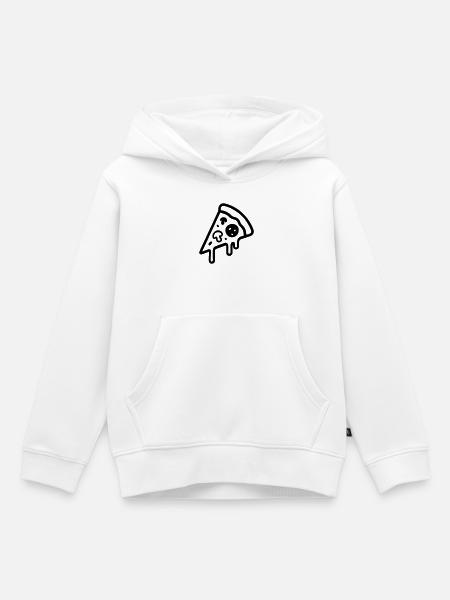 Pizza Stück Icon - Kinder Premium Organic Hoodie - Weiß