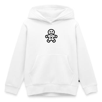 Poupée Vaudou - Sweat Premium à capuche enfant bio - blanc - Devant - AI Model Kid Female (0cm)