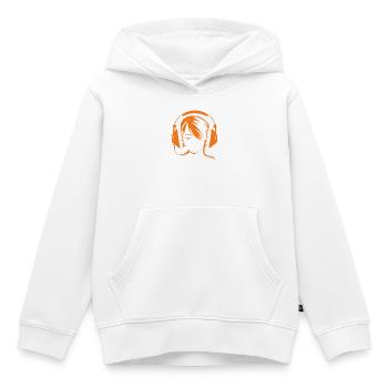Orange Music - Kinder Premium Organic Hoodie - Weiß - Vorne - AI Model Kid Female (0cm)