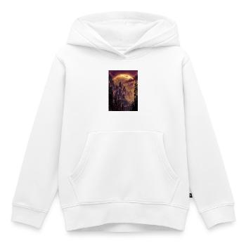 Feuriger Gipfel in der Abenddämmerung - Kinder Premium Organic Hoodie - Weiß - Vorne - AI Model Kid Female (0cm)