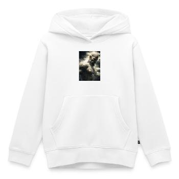 Staubgebundene Krieger-Tinte - Kinder Premium Organic Hoodie - Weiß - Vorne - AI Model Kid Female (0cm)