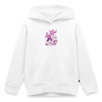 Neon Dance Boombox Vibe - Sweat Premium à capuche enfant bio - blanc - Devant - AI Model Kid Female (0cm)