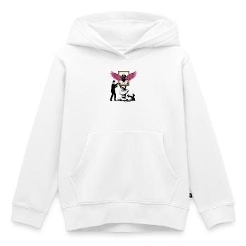 Flügelnde Maske und Fragment - Kinder Premium Organic Hoodie - Weiß - Vorne - AI Model Kid Female (0cm)