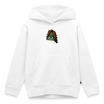 Haariminati – Das haarigste Geheimnis - Kinder Premium Organic Hoodie - Weiß - Vorne - AI Model Kid Female (0cm)