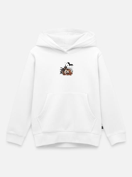 Kürbis Jack Laterne Spuknacht - Kinder Premium Organic Hoodie - Weiß