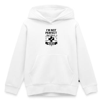 Pas parfaite, mais une excellente infirmière - Sweat Premium à capuche enfant bio - blanc - Devant - AI Model Kid Female (0cm)