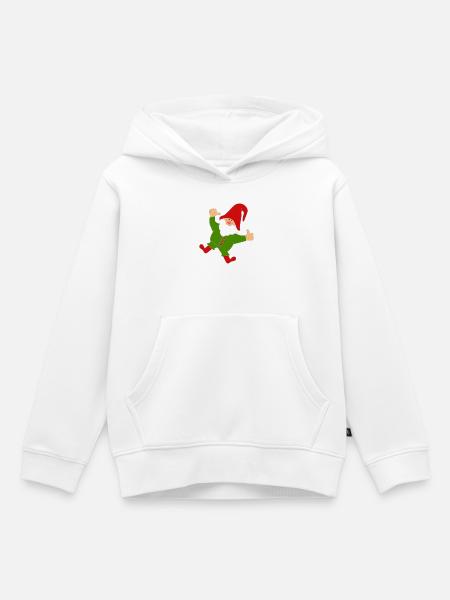 Tanzender Wichtel - Kinder Premium Organic Hoodie - Weiß