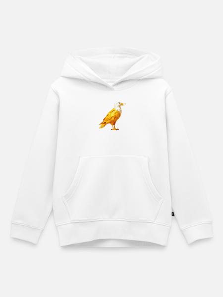 Adler - Kinder Premium Organic Hoodie - Weiß