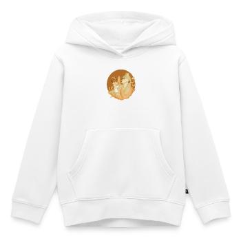 Löwin und Löwenjunges - Kinder Premium Organic Hoodie - Weiß - Vorne - AI Model Kid Female (0cm)