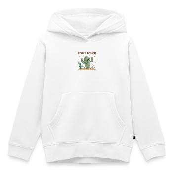 Cactus Insolent Ne Pas Toucher - Sweat Premium à capuche enfant bio - blanc - Devant - AI Model Kid Female (0cm)