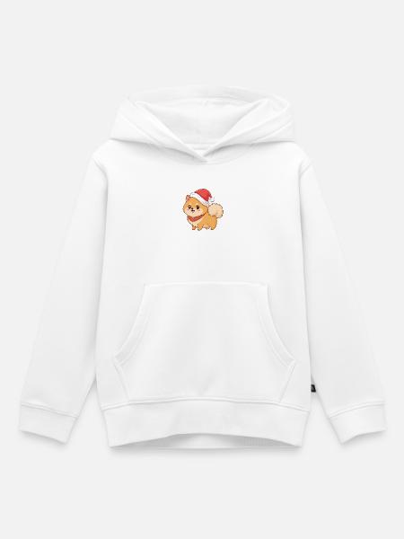 Hunde-Weihnachtszauberer - Kinder Premium Organic Hoodie - Weiß