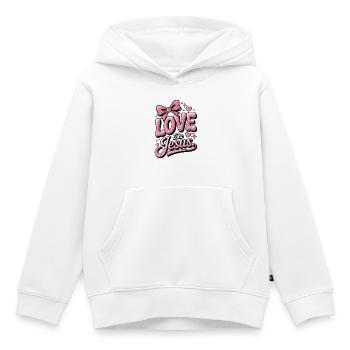 Love Like Jesus - Kinder Premium Organic Hoodie - Weiß - Vorne - AI Model Kid Female (0cm)