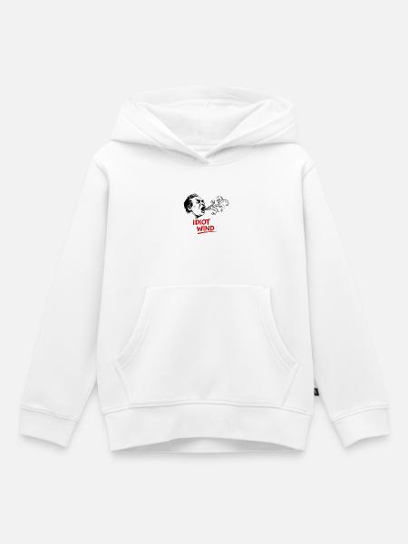 Sturmkopf mit Windspiralen - Kinder Premium Organic Hoodie - Weiß