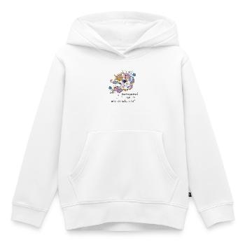 Enfin écolier - Sweat Premium à capuche enfant bio - blanc - Devant - AI Model Kid Female (0cm)