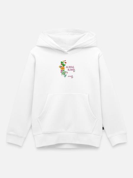 Schulkind 2026 - Kinder Premium Organic Hoodie - Weiß