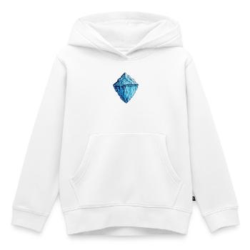 Der Eisberg, mehr als man denkt. - Sweat Premium à capuche enfant bio - blanc - Devant - AI Model Kid Female (0cm)