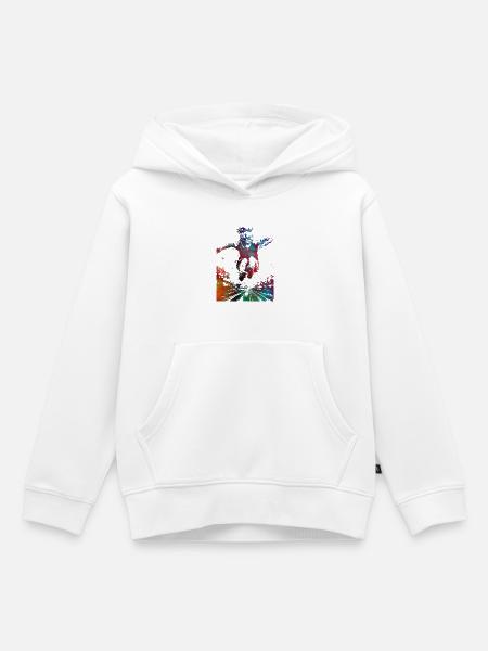 Weitsprungsportkunst #sport - Kinder Premium Organic Hoodie - Weiß