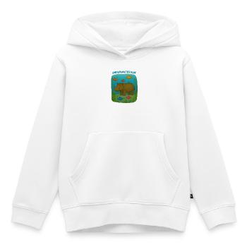 Hippopotamus in underwater play - Kids Premium Organic Hoodie - white - Front - AI Model Kid Female (0cm)