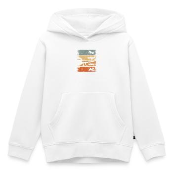 Pilote d’avion Aviateur aérien aérien rétro - Sweat Premium à capuche enfant bio - blanc - Devant - AI Model Kid Female (0cm)