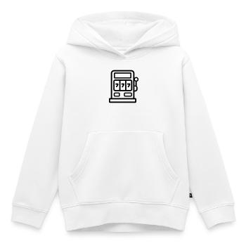 casino - Kids Premium Organic Hoodie - white - Front - AI Model Kid Female (0cm)