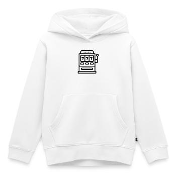 casino - Kids Premium Organic Hoodie - white - Front - AI Model Kid Female (0cm)