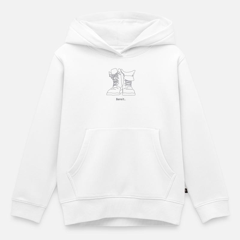 Bereit - Kinder Premium Organic Hoodie - Weiß