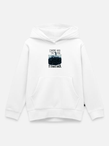 In Den Abgrund Starren - Kinder Premium Organic Hoodie - Weiß