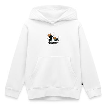 Katzen Duo am Spielen. Spaß. Einzigartig - Kinder Premium Organic Hoodie - Weiß - Vorne - AI Model Kid Female (0cm)